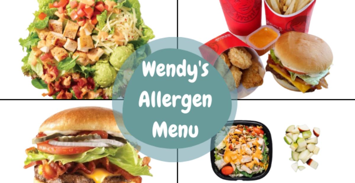 Wendy's allergen deals menu